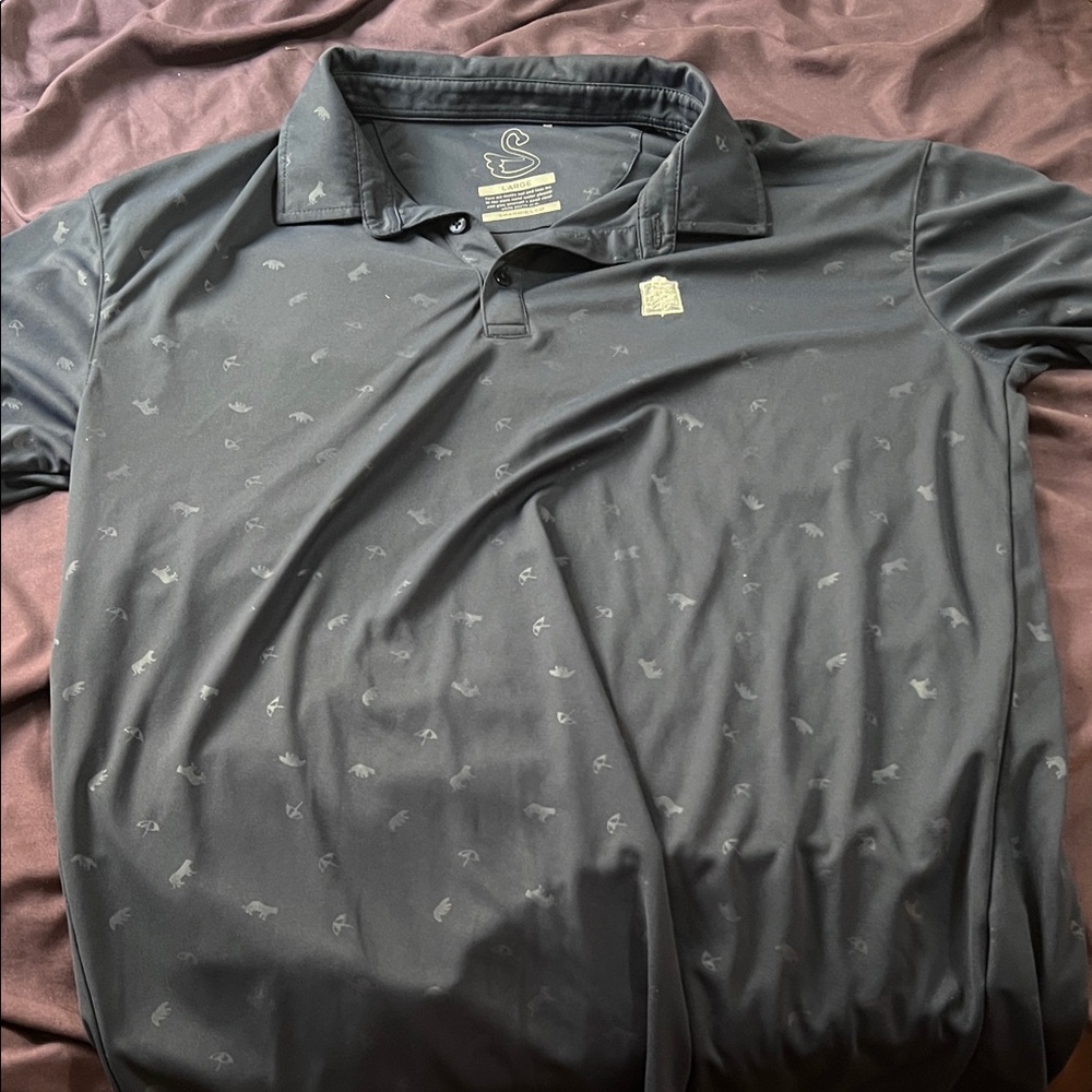 Men's Navy Swannies Golf Shirt